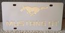 Mustang GT script w/ running horse Gold s/s plate